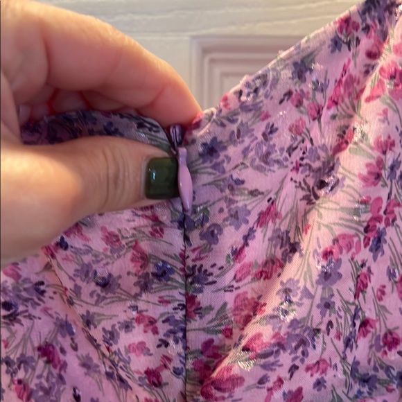 NWOT Zara Floral Ruched Pink Dress - Picture 8 of 10